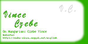 vince czebe business card